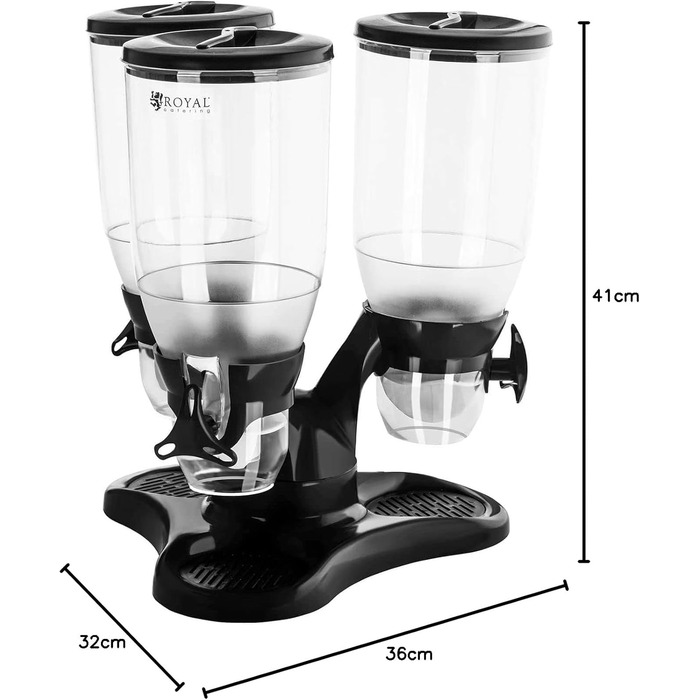 Дозатор для мюслі Royal Catering RCCS-9L/3 – 3 x 3 л, для кав'ярень та ресторанів