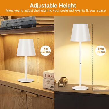 LED-лампа настільна бездротова OUTON (2 шт) з регулюванням яскравості, 3 режими кольору, USB-C зарядка, IP54 вологозахист, 30 годин роботи – для дому та на подарунок, чорний