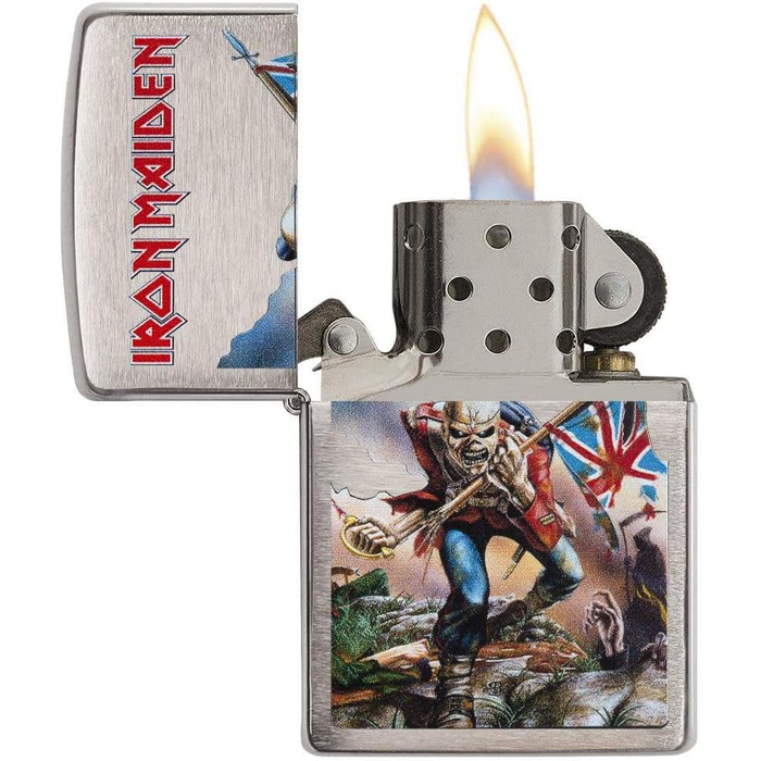 Запальничка Zippo Iron Maiden, хром, срібляста, 5.8x3.8x2 см, колекція Весна 2017