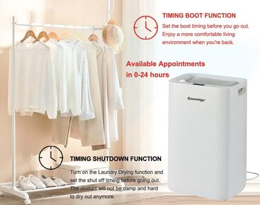 Зволожувач повітря Greenmigo 13L/24h - Електричний осушувач для дому, квартири, підвалу. Захист від вологи та плісняви, до 50 м²