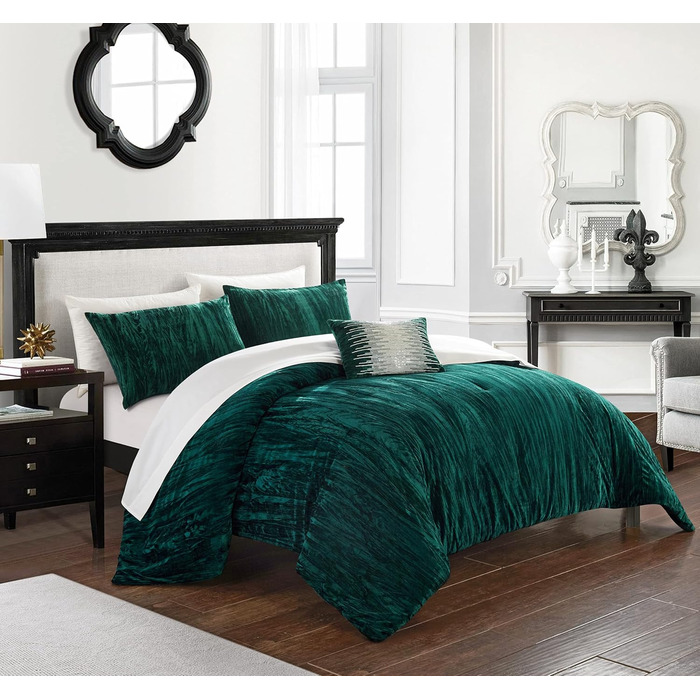 Комплект постільної білизни Chic Home Westmont, 4 частини, темно-синій, Queen