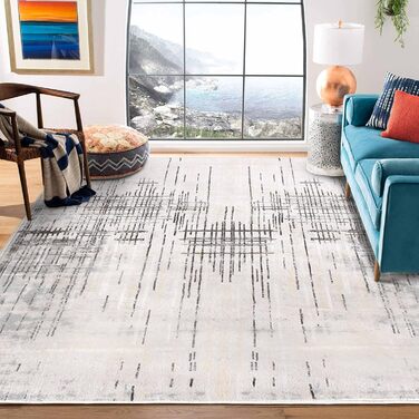 Сучасний килим Tinyboy-HBQ для вітальні та спальні, короткий ворс, сірий/бежевий (120 x 160 см)