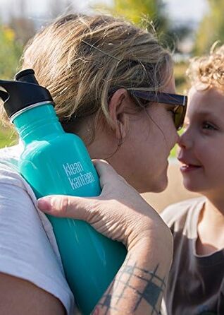 Klean Kanteen Classic Water Bottle, Stainless Steel, Tidal Pool, One Size