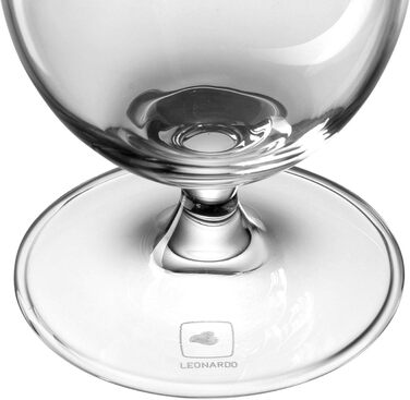 Leonardo Ciao+ Water Glasses, 6-Piece Set, Drinking Glasses with Drawn Stem, Dishwasher-Safe Juice Glasses, Height 13 cm, 300 ml, 061453