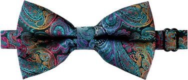 Набір краватки з градієнтом пейслі, кишенькового хустинки та запонок Alizeal, готовий до зав'язування, синій павич, універсальний розмір