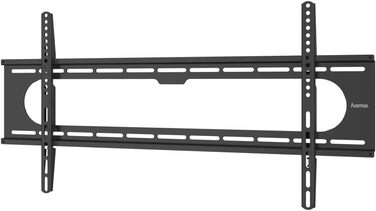 Hama TV Wall Mount Bracket (37-90 inch TVs, up to 100kg, VESA 800x400) - Fixed Black TV Wall Mount with Low Profile, Includes Fischer Anchors & Instructions