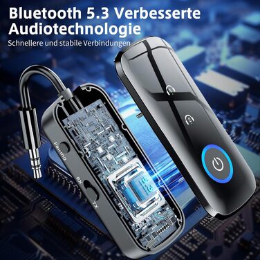 Bluetooth адаптер-ресивер 2-в-1 SONRU (передавач та приймач) з роз'ємом 3.5 мм Jack, для літака та автомобіля, чорний