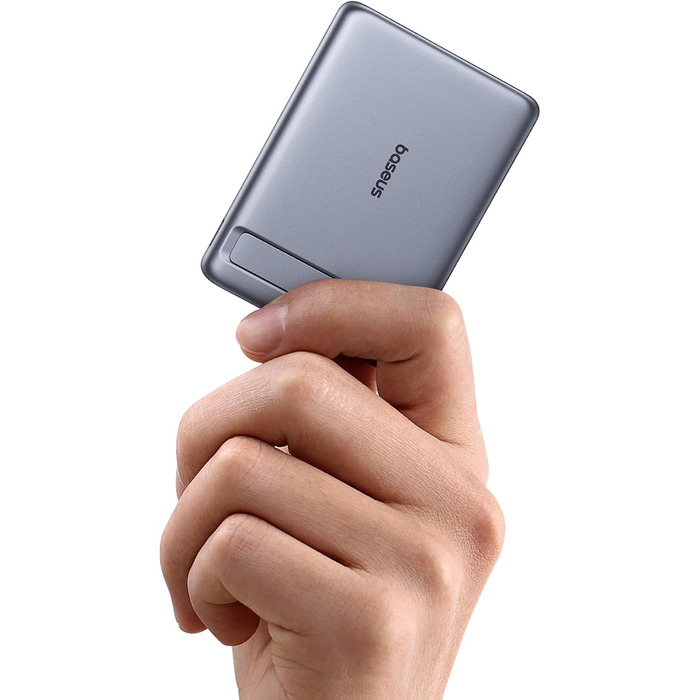 Power Bank Baseus Mini MagSafe 5000mAh з MagSafe, PD 20W, Qi2, сірий колір