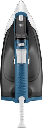 Праска Rowenta Effective з парою, 2200 Вт, 110 гр/хв, нержавіюча сталь, блакитна