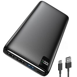 Power Bank A ADDTOP 20000mAh з швидкою зарядкою 22.5W, USB-C, LED-індикатор - портативний зарядний пристрій для iPhone 17/16/15/14/13/12/11, Samsung Galaxy та інших телефонів (Чорний)