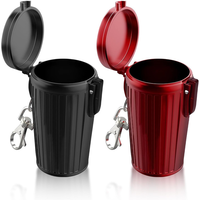 BYZESTY Cigarette Ashtrays, 2 Pack Mini Portable Ashtrays Odor-Proof, Travel Ashtrays, Portable Ashtrays for On-the-Go Odor-Proof, Portable Ashtray for Travel (A)