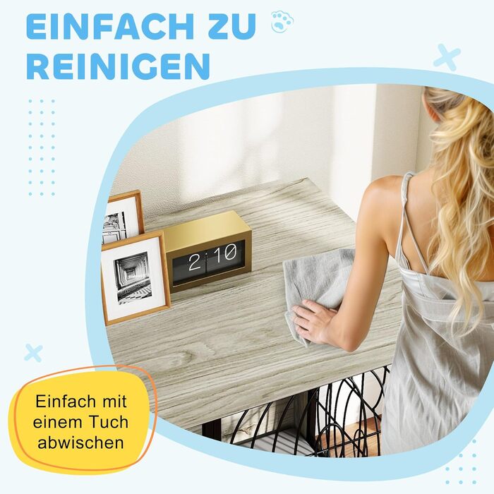 Клітка для собак PawHut - велика, 100x60x73.5 см, сіра, з подушкою, для дому