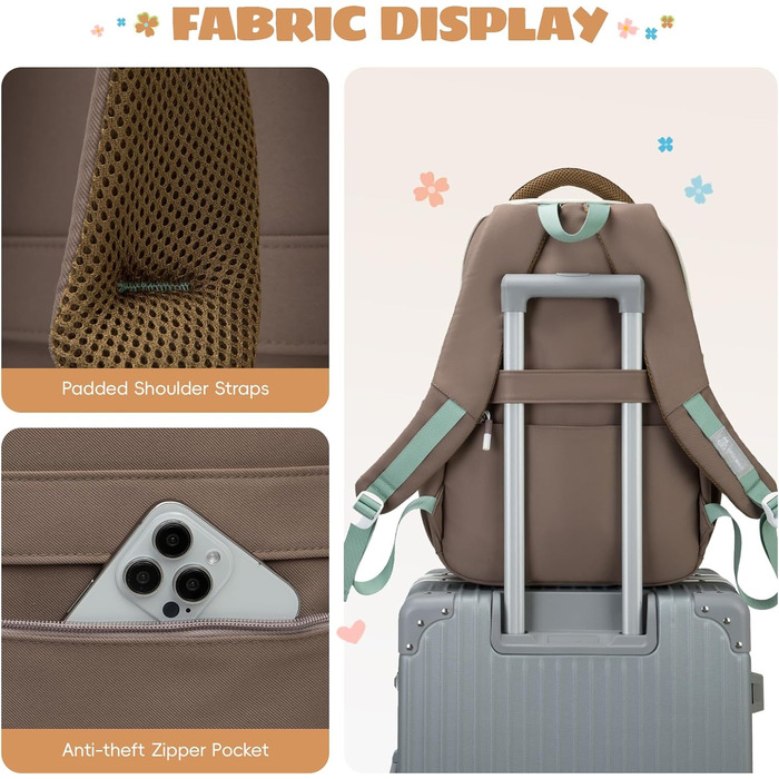 Шкільний рюкзак для дівчинки-підлітка 2025, для старшої школи, водонепроникний, для ноутбука 15.6