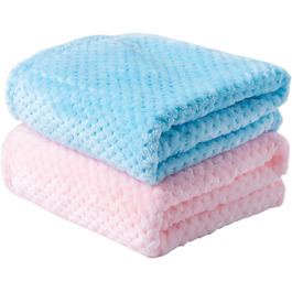 SLSON Деки для собак та котів, м'які двосторонні, 70x100 см (блакитний та рожевий)