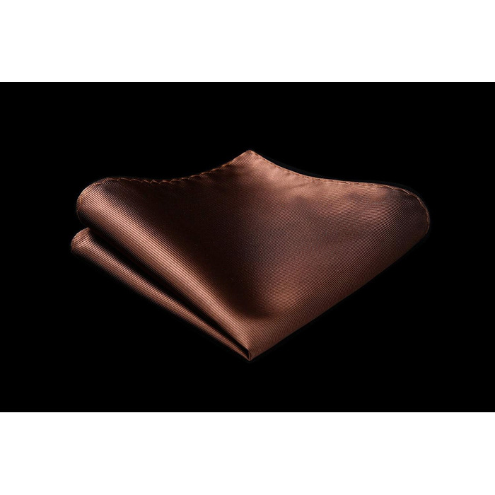 Костюм для весілля HISDERN: краватка, нагрудна хустинка та краваткова затискачка, однотонні кольори, універсальний розмір, коричневий