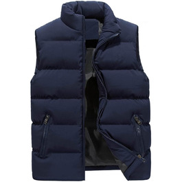 Чоловіча тепла жилетка Weste: степна, з капюшоном, з кишенями на блискавці, для активного відпочинку, блакитна