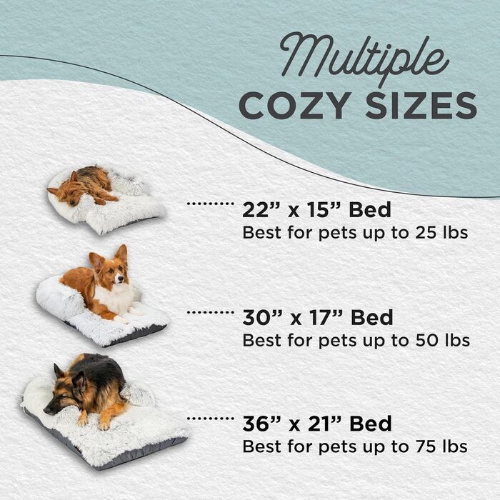 Круглий лежак для тварин Best Friends by Sheri The Original Calming Donut Lux - заспокійливий лежак з штучного хутра, 58x58 см (з валиком для шиї, матрац для ліжка, 82x57x18 см), колір Frostgrau