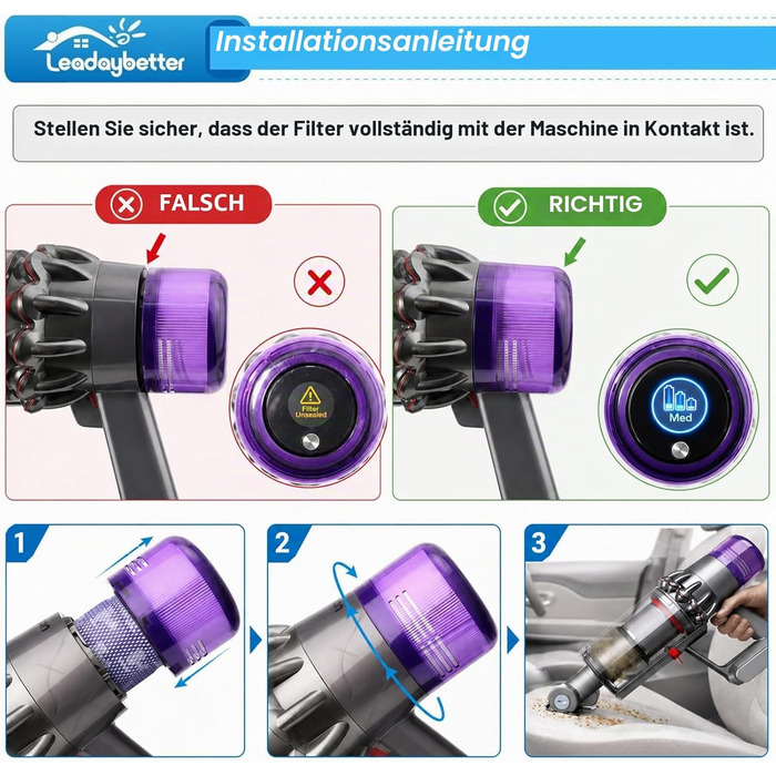 Фільтр HEPA для пилососа Dyson V11 Torque Drive Animal V15 Detect (комплект 2 шт.) - мийний, змінний фільтр #DY-970013-02