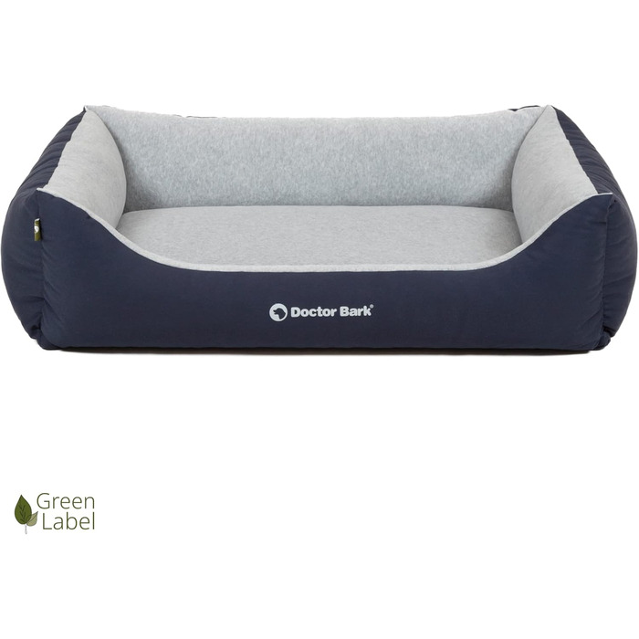 Ліжко для собак Doctor Bark Kleine Hunde - зручне та м'яке гніздечко для маленьких собак, зелений колір, Made in Germany, GreenLabel (L - 97x75 см)