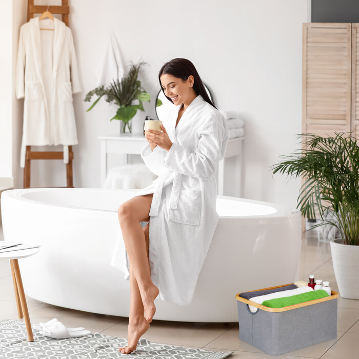 Relaxdays Коробка для зберігання Набір тканин з 2 штук