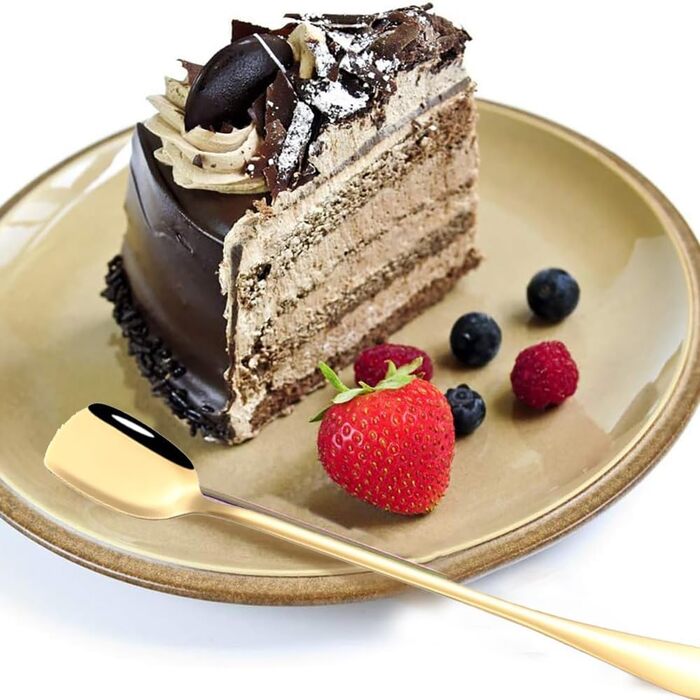 Набір з 6 ложок для лате макіато, довгі ложки для десертів та коктейлів, нержавіюча сталь, 18.7 см