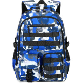 Шкільний рюкзак для хлопчика-підлітка, водонепроникний, світлий, синій
