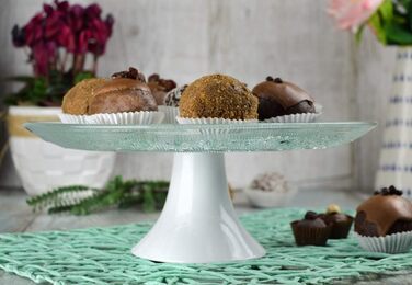 Квіткова тарілка для тортів Sendez Ø29 см з рельєфом, порцеляновий підставник, сервірувальна тарілка