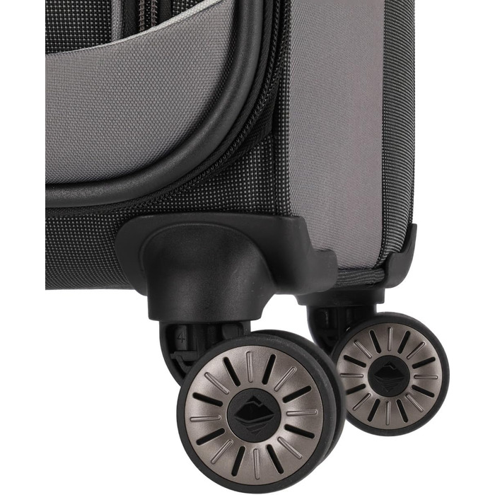 Travelite 4-Wheel Luggage Size L Softshell made from recycled material, Luggage Series VIIA: Trolley with expandable gusset + edge protection, 77 cm, 91-103 liters (Large Trolley (77 cm), Slate Grey)