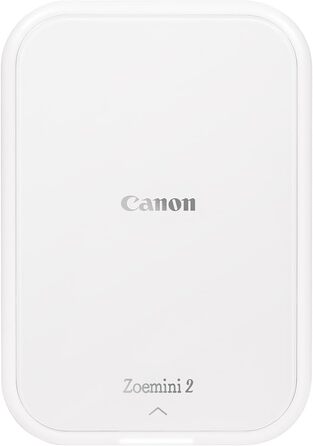 Canon Zoemini 2 perlweiß - Міні фотодрук принтер, мобільний, портативний, білий. Комплект для друку (5x7,6 см, для смартфону/планшету, вбудований акумулятор) + 20 ZINK картриджів + 10 круглих наліпок