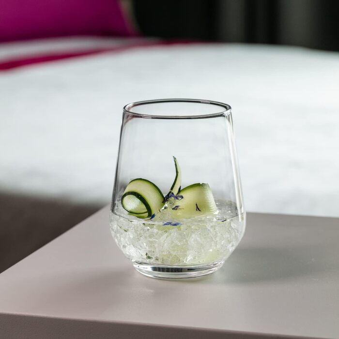 Krosno Water Glasses, Juice Glasses, Whisky Glasses, Drinking Glasses | Set of 6 | 400 ML | Splendour Collection | For Homes, Restaurants, Parties | Gift Idea for Wedding, Birthday, Celebration | Dishwasher Safe