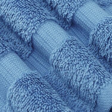 Набір розкішних рушників Chakir Turkish Linens з турецької бавовни, готельна якість, 6 предметів (2 великі рушники, 2 рушники для рук, 2 серветки), колір Wedgewood