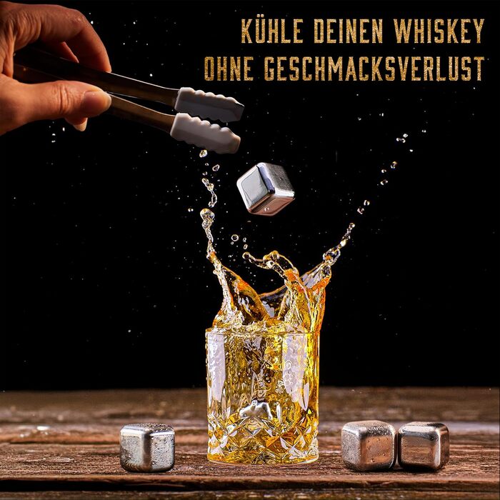 Набір склянок для віскі Whisiskey Whisky - подарунковий набір, 2 склянки для віскі та рому, 310 мл, з нержавіючої сталі