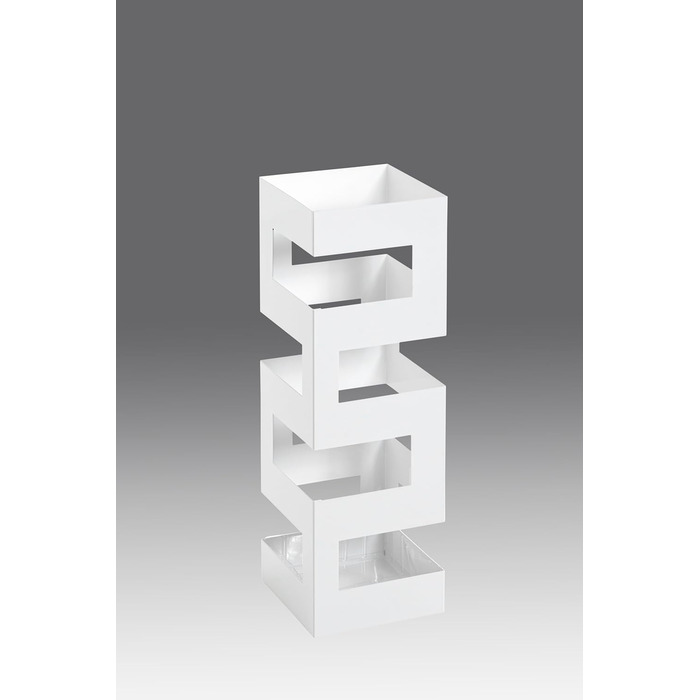 HAKU Modern White Metal Umbrella Stand - 16x48x16 cm - Stylish Home Decor