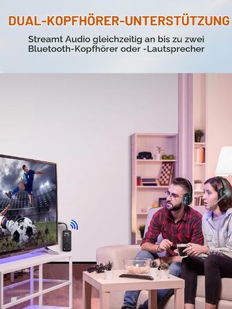 Bluetooth-адаптер AirFly для навушників у літаку, трансмітер аудіосигналу (чорний)