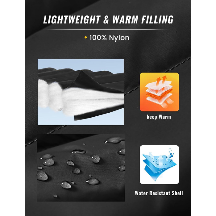 Чоловіча жилетка Rdruko з пуховим наповнювачем, тепла зимова жилетка для активного відпочинку та повсякденного носіння, 5 кишень, чорний колір