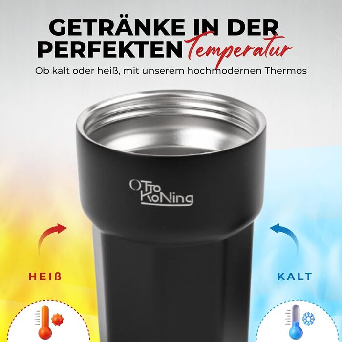 Термокружка 350 мл з кришкою, що не протікає, з нержавіючої сталі для гарячих та холодних напоїв (кава, чай)