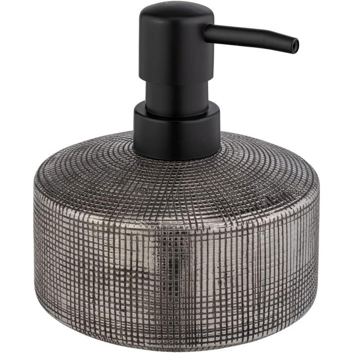 Дозатор для мила WENKO Rivara, керамічний, 400 мл, сріблястий