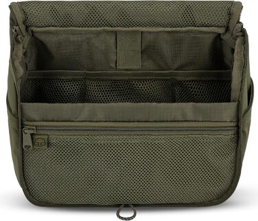 Чоловіча та жіноча косметичка Johnny Urban Kulturtasche Logan чорного кольору - велика, для подорожей, з прозорим кишеньком для рідин (Olive)