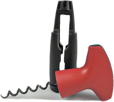TUPPERWARE Kitchen Helper Bottle Opener Spirit Red-Black D144 Corkscrew 15260