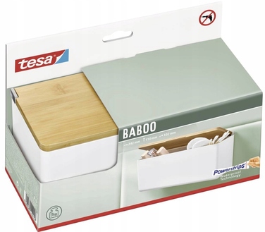 Контейнер Tesa Baboo 24,2x11 см, біло-коричневий