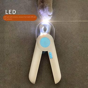 Професійний кусачки для нігтів собак Profi з підсвічуванням та захистом від бризок, для собак та котів, середніх та маленьких порід (Блакитний)