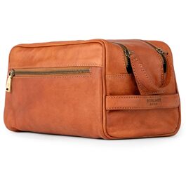 Шкіряна косметичка Berliner Bags Vintage Kulturbeutel Tim XL для чоловіків та жінок, коричнева