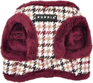 Жилет для собак Puppia Gianni Step-in, теплий зимовий дизайн, квітковий принт, винотний колір, розмір L