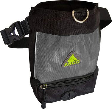 Сумка для корму ASCO Leckerlibeutel для собак та коней, чорна, 15x20 см, з застібкою-кліпсою