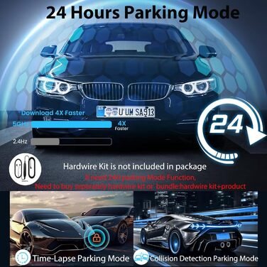 Відеореєстратор Auto Dashcam 4K з GPS, WiFi, G-сенсором та циклічною записом. В комплекті SD карта 64GB.