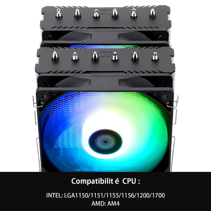 Thermalright Peerless Assassin 120 SE: Кулер CPU з 6 тепловими трубами, 2 x 120mm PWM вентилятори, для AM4/AM5/Intel LGA1150/1151/1200/1700/1851