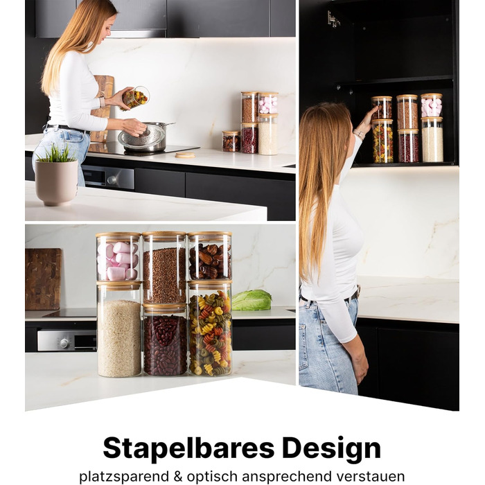 Набір контейнерів для зберігання Deco haus® 2 шт. 1,3 л (з етикетками) - для кави, цукру, борошна, мюслі. Герметичні контейнери для кавових зерен, цукру, борошна та інших продуктів.