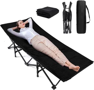 Розкладне ліжко CALIYO для кемпінгу та відпочинку на природі, 188x71x49 см, до 200 кг, з сумкою