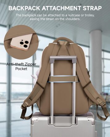 Шкільний рюкзак для дівчинки 2 в 1, для 3-7 класів, підлітковий, з сумкою через плече, 45 см, коричневий