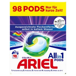 Капсули для прання Ariel All-in-1 для кольорових речей, 98 завантажень